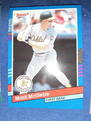 1991 Donruss Mark McGwire #105 Oakland Athletics MVP HOF MLB LEGEND HR KING MT