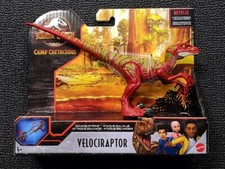 Velociraptor Red Jurassic World CAMP CRETACEOUS Savage Strike Figure