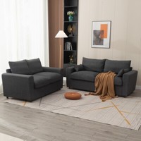 2/3 Seater Fabric Deep Seat Sofa Settee with Under Storage Living Room Office uk