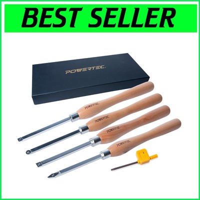 Professional 4-Piece Wood Lathe Tools - Stainless Steel Set for Enhanced Control