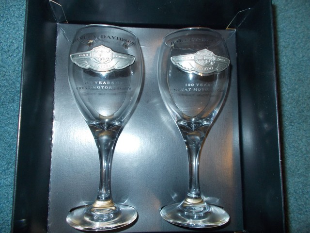harley davidson stemless wine glasses