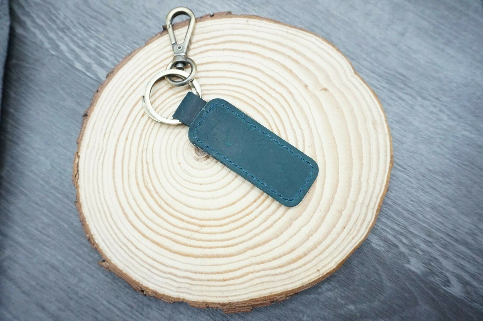 Personalized Leather Keychain, Handmade Custom Keychain gift!-Ship from ...