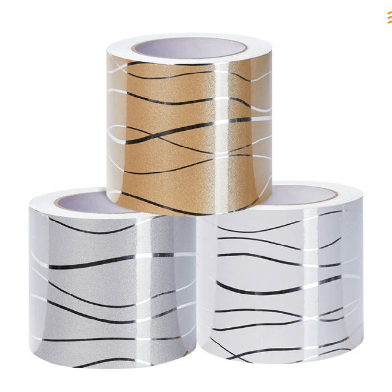 5M Selbstklebend Wand Sockelleiste Bordüre Welle Line Tapete Aufkleber Wohndeko - Bild 2 von 4