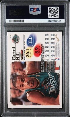 1997 NBA Hoops Skybox Grant Hill #48 Detroit Pistons PSA 8 Pop 1