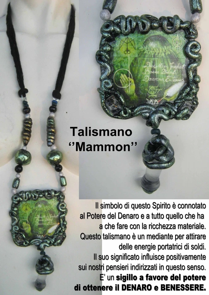Talisman Pendant Amulet Magic Ritual Pendant Mammon Attraction Money Wealth Rich - Image 4 of 4