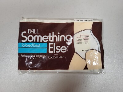 Vintage Bali Something Else Panties White Tailored Brief 3XLarge XXXL