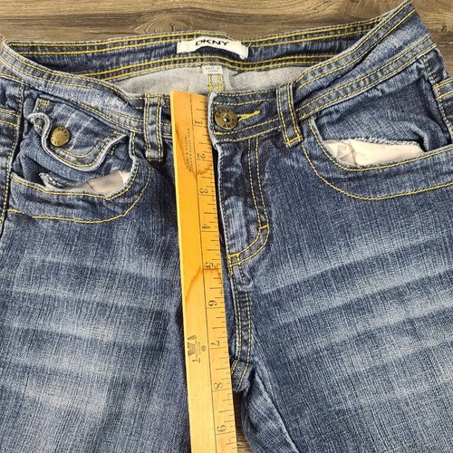 DKNY Girl's Blue Denim Jeans Stretch Straight Sz 14 Comfortable - Picture 11 of 12