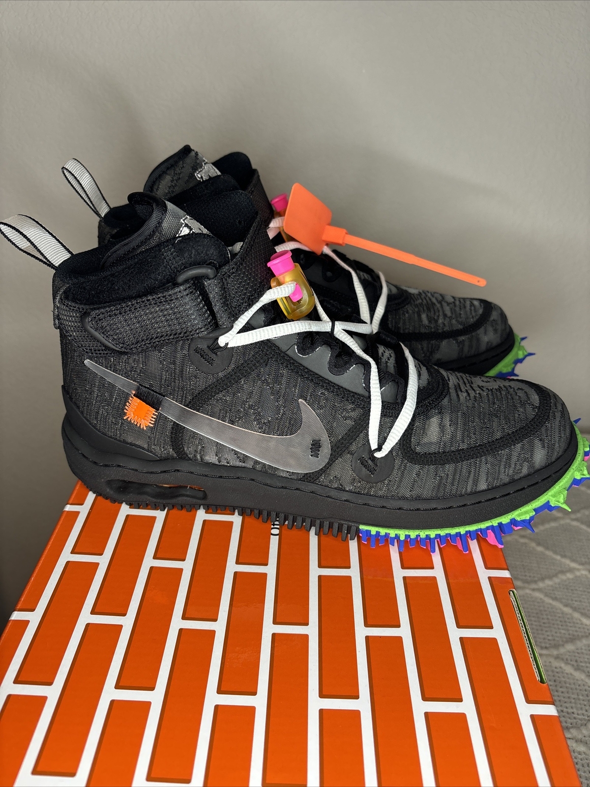 OFF WHITE X NIKE Nike Off White x Air Force 1 uomo medio taglia 9 5 colore nero