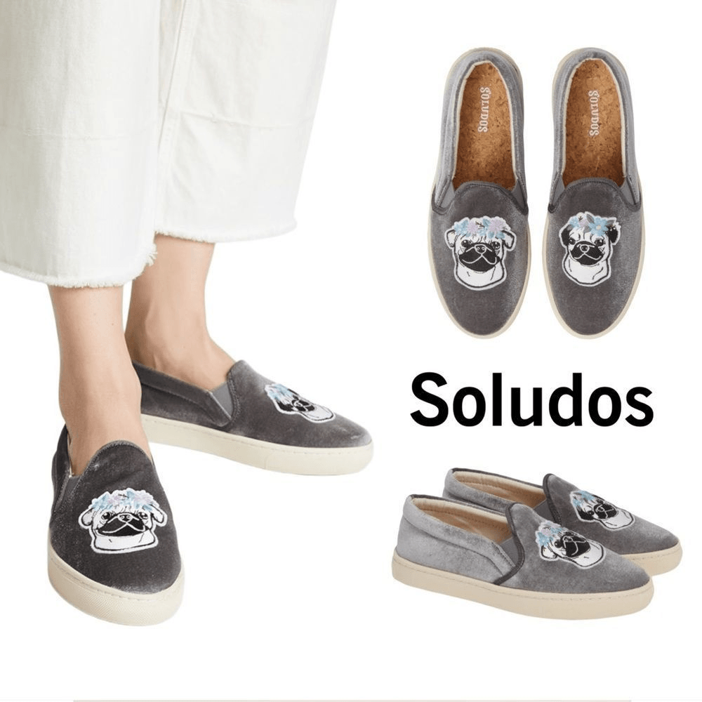 Soludos Pug Sneaker in Grey Size $119