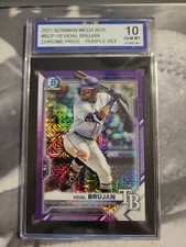 2021 Bowman Mega Box Chrome Pros. #BCP-19 Purple Ref.  ISA 10 - Vidal Brujan