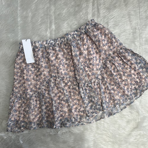 Allegra K Women's Casual Mini Skirt Elastic Waisted Floral Ruffle Short L NWT - Picture 5 of 5