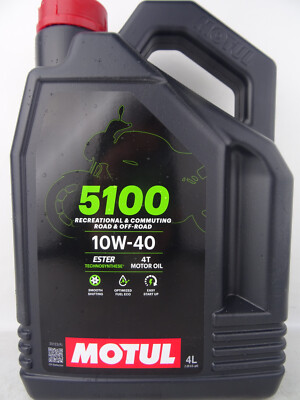 MOTUL 5100 10W40 Motoröl 5 Liter – Teilsynthetisch Mit Ester Für 4-Takt Motoren