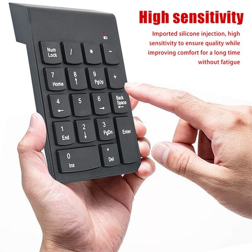 Mini USB Slim Wireless Numeric Keyboard 2.4G 18 Keys Digital Keyboard - Photo 8/9