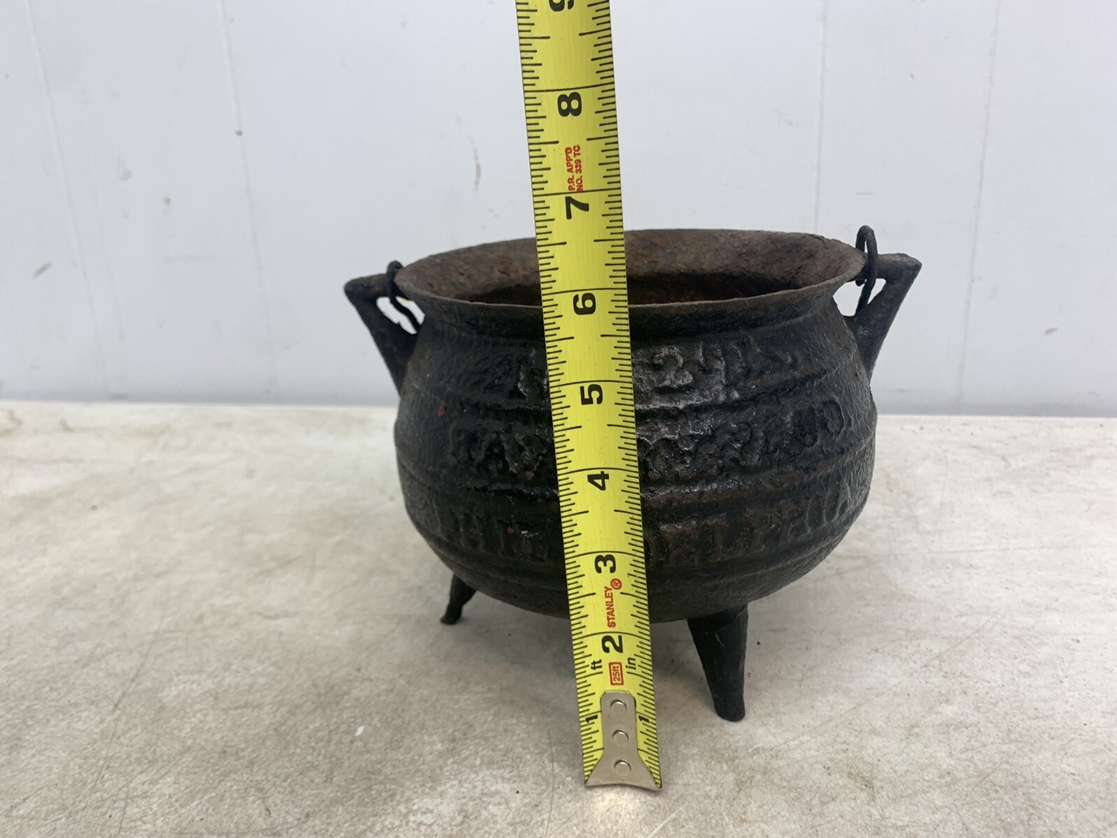 Antique Savery Co Kettle Cauldron 3 Leg Pot Philadelphia eBay
