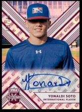 Yonaldi Soto Rookie 2018 Elite Extra Edition Autographs Aspirations Purple #176 
