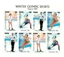 Guyana - 1997 - Winter Olympics - Sheet Of 8 - MNH