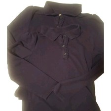 Size 7/8 Girl's Children's Place Long Sleeve Navy Uniform Polos  Set Of 2 