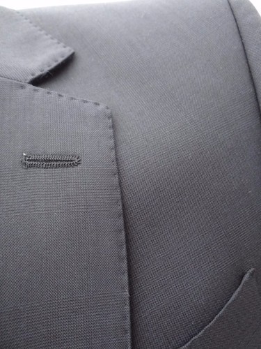 JAEGER Navy Blue Blazer MAYFAIR Jacket ITALIAN LUXURY FABRIC 38R rrp £400 BNWT - Picture 7 of 10