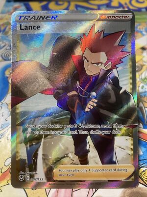 pokemon lance card Lance 192/195 Pokemon Silver Tempest Ultra Rare Full Art Trainer