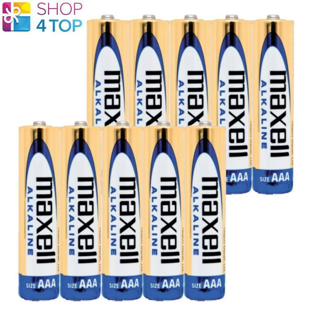 10 Maxell Alkaline AAA LR03 Batteries 1.5V Micro MN2400 New