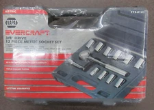 EVERCRAFT 775-0101   3/8" DRIVE, 12 PIECE METRIC SOCKET SET