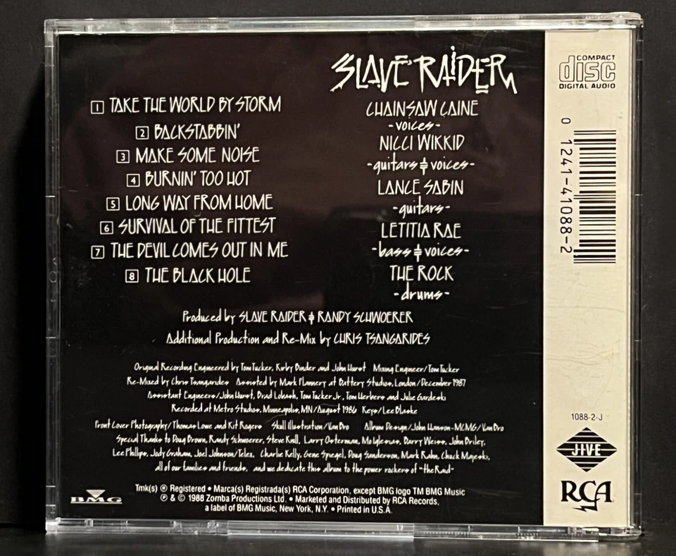 Slave Raider - Take The World By Storm 1988 Jive CD Rock - Sounds Great! Foto 2 de 4