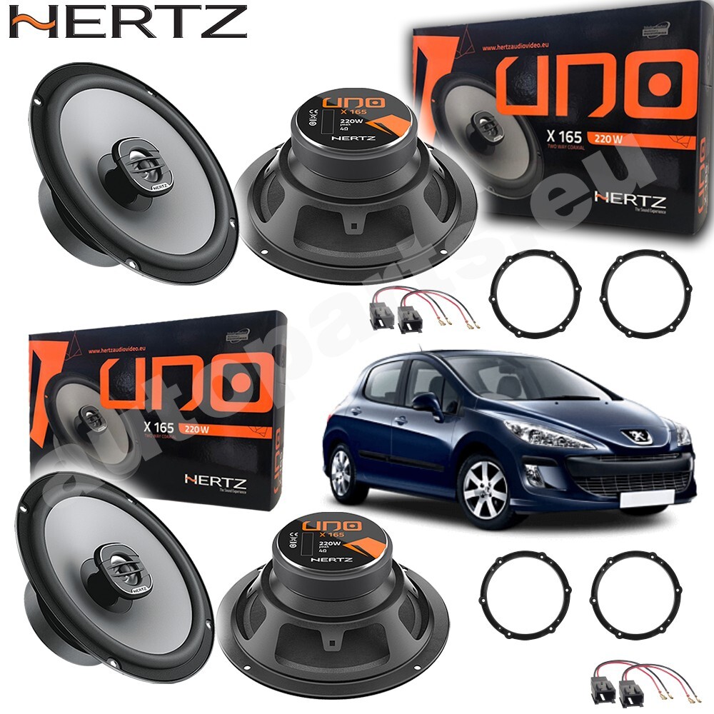 Hertz X165 per Peugeot 208: Kit 4 Casse Audio di Alta Qualità