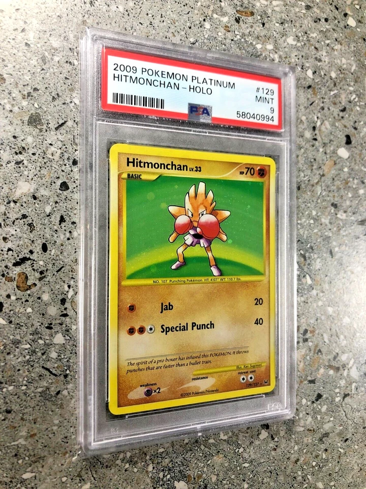 Pokemon TCG Cards Hitmonchan 129/127 Platinum Secret Rare PSA 9 MINT - Image 3 of 4