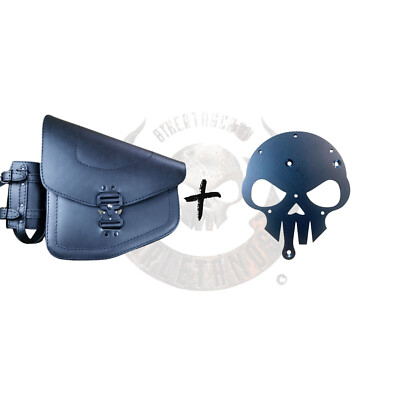 Schwingentasche Set Odin Blackline + Halter Softail bis 2017 passend für Harley