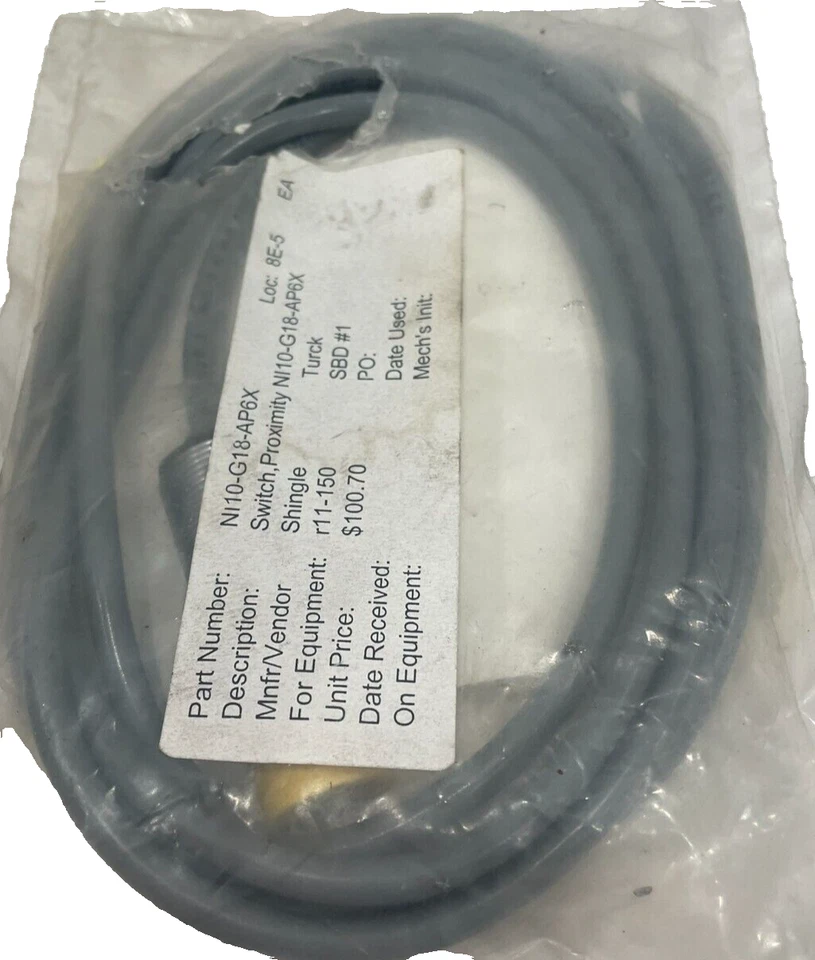 NEW TURCK NI10-G18-AP6X-50MM PROXIMITY SENSOR 4641600 NI10G18AP6X50MM - Image 4 of 4