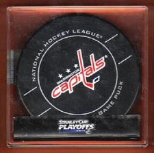 GAME PUCK - 2012 WASHINGTON CAPITALS STANLEY CUP OFFICIAL Round1 & 2 - VeryLAST1