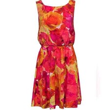 ALICE+OLIVIA SILK SLEEVELESS DRESS