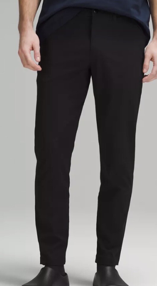 Lululemon ABC Slim Fit Trouser WovenAir Black Linen Blend Size 32