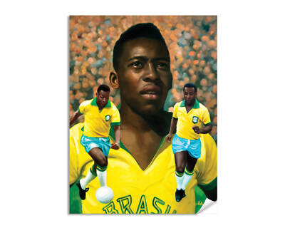 Pele Edson Arantes do Nascimento Soccer Futbol Brazil Brasil Football Art 1AM3