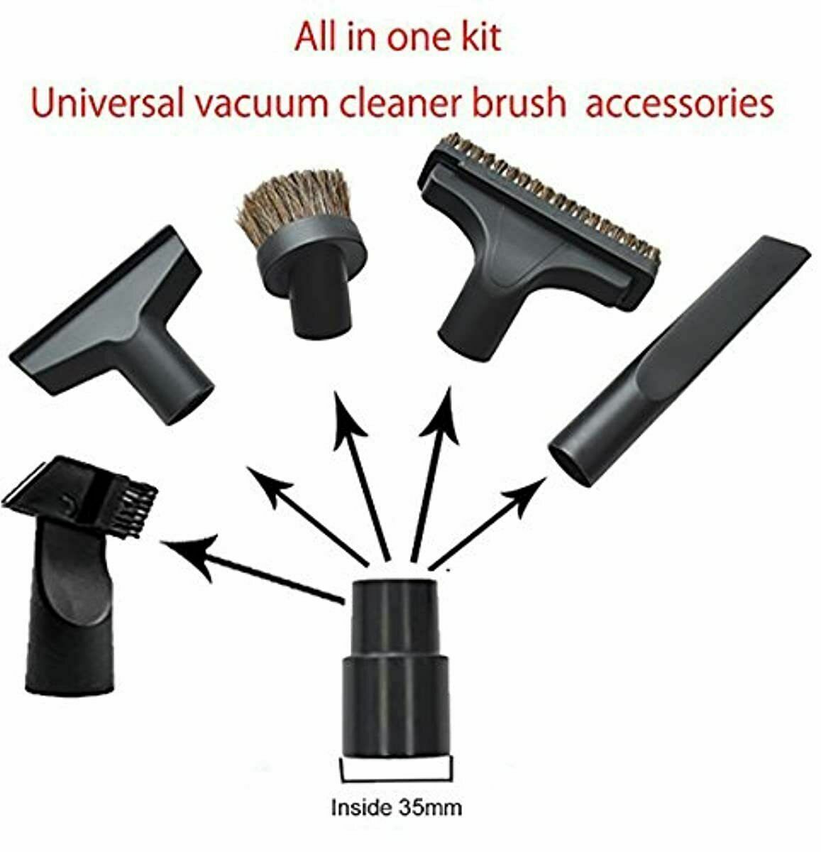 6 Piece Rigid Shop Vacuum Attachment  Hose Universal