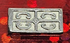 Vintage Tie Tack / Tie Pin  Bright Silver Tone Flourishes in Relief