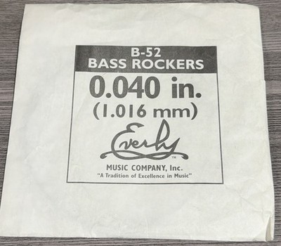 Everly B-52 Bass Rockers Single String .040 Nickel Plated Steel RARE NEW (g4)