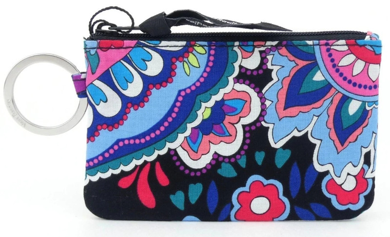 New Vera Bradley Haymarket Paisley Signature Cotton Zip Id Case Document Holder