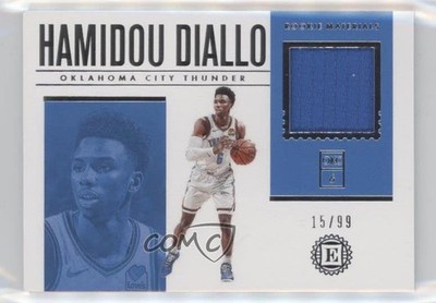 2018-19 Panini Encased Rookie Materials 15/99 Hamidou Diallo #RM-HD RC 5l1