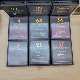 Atari Tele-Games  2600 Home Console W/ Controllers & Games  No Power Cable 