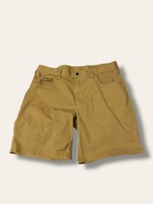 Carhartt Men s Beige Relaxed Fit Denim Shorts 36X9 Workwear Canvas Stretch Flaws