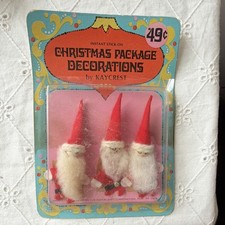 Kaycrest Felt Santa Claus Christmas Handcrafted Japan Papercraft New Old Stock 