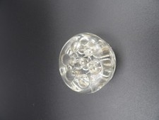 Vintage Clear Glass Flower Frog 7 Holes  Footed Large 2 1/2  