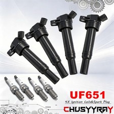   4 Ignition Coil Spark Plug for Hyundai Elantra Tucson Kia Forte Soul UF651