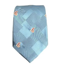 John Remington Men's Necktie Blue Paisley Geometric Pattern Classic 53.5" x 3"