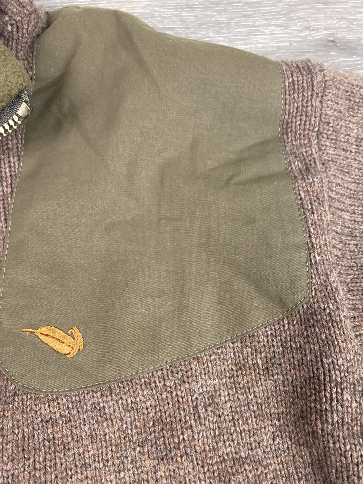 Mack's Prairie Wings Upland Hunting Sweater Size Large 80% Wool Lined - Heavy