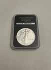 1987 BU American Silver Eagle 1 Oz .999 Fine Coin, Uncirculated in Slab