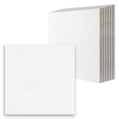, 10 Pack 12x12 One-side White Corrugated Cardboard Sheets, Flat Cardboard In...