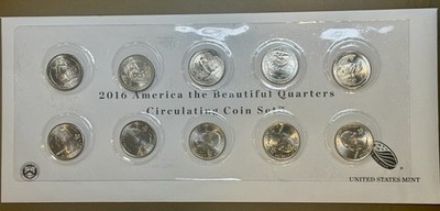 2016 America the Beautiful Quarters Set P & D 10 Coins US Mint ATB