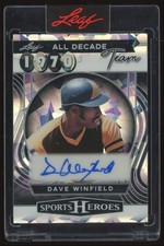 2025 Leaf Metal Sports Heroes All Decade Cracked Ice Auto Dave Winfield SP /10